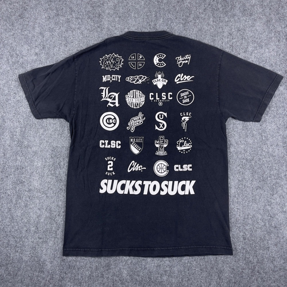 CLSC Pocket Sucks To Suck T-Shirt Mens Large Black Graphic Streetwear